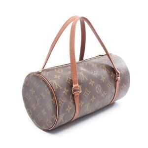 Louis Vuitton Canvas Papillon Brown Leather Monogram Handbag